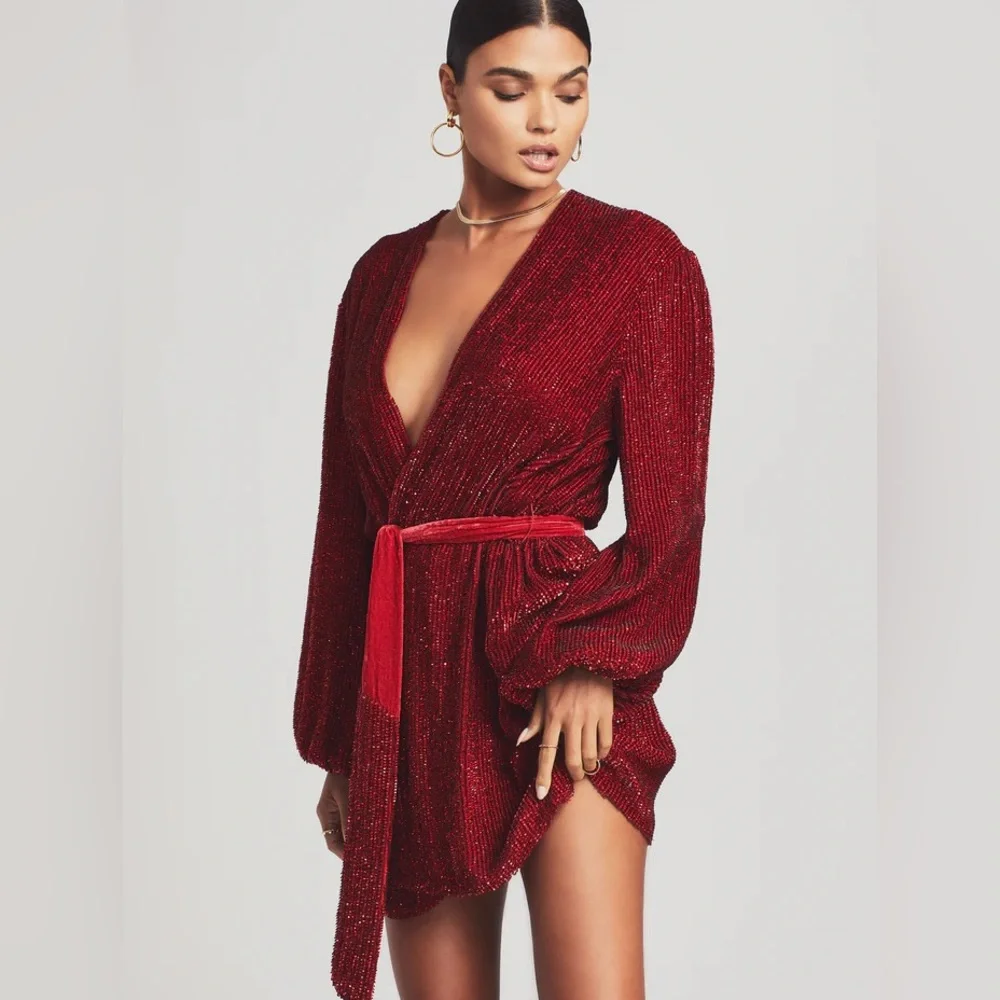 Retrofête Gabrielle Robe in Ruby Red - Picture 3 of 12